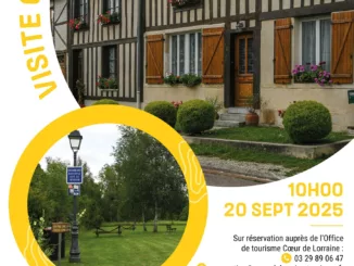Affiche pour la visite guidée gratuite de Beaulieu-en-Argonne le 20 septembre 2025 pour les Journées du Patrimoine.